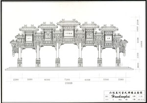 大型赢博官方网站牌坊牌楼雕刻设计图