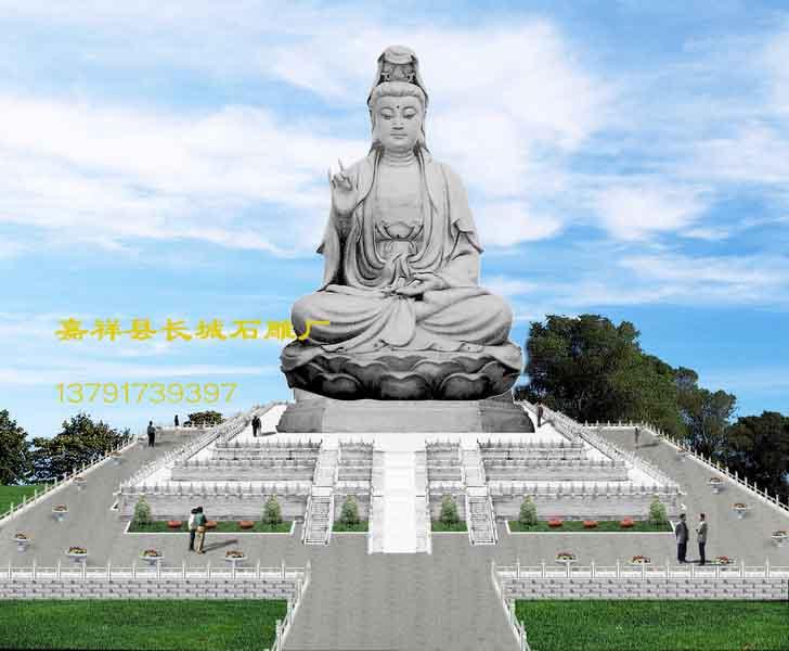 大型赢博官方网站作品，观音菩萨雕刻