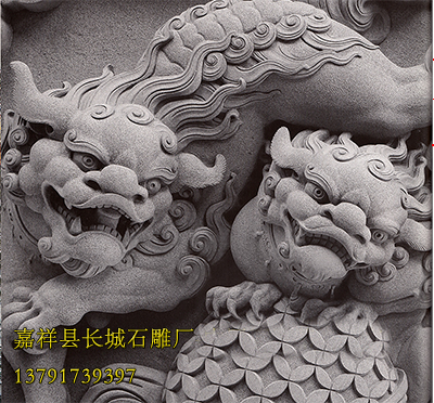 石狮子浮雕-赢博官方网站牌坊牌楼须弥座浮雕精品图案