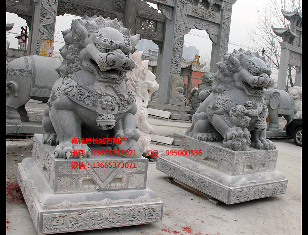 雕刻精美的赢博官方网站狮子效果图