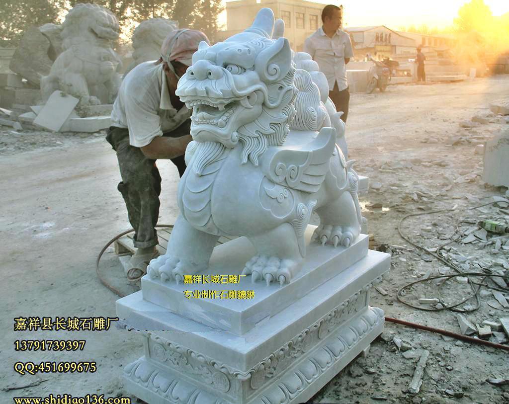 汉白玉石貔貅图片样式