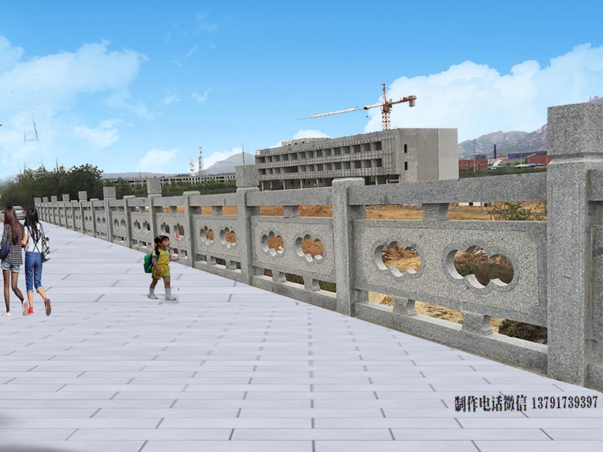 花岗石桥面栏板护栏图片